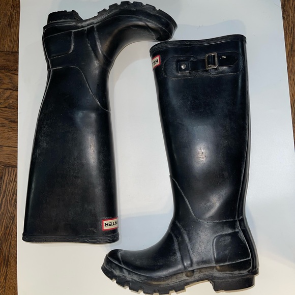 Hunter Shoes - Hunter Rain Tall Boots Size 6 Black